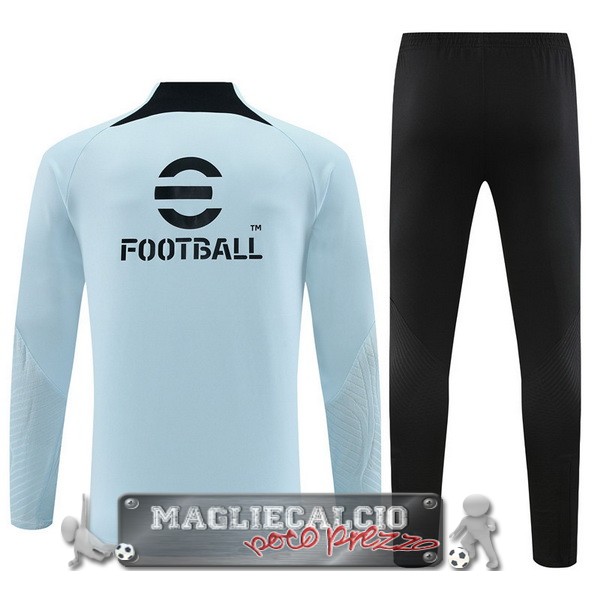 Inter Milan Insieme Completo Verde Blu Bambino Giacca 2023-24 Blu Luce Nero
