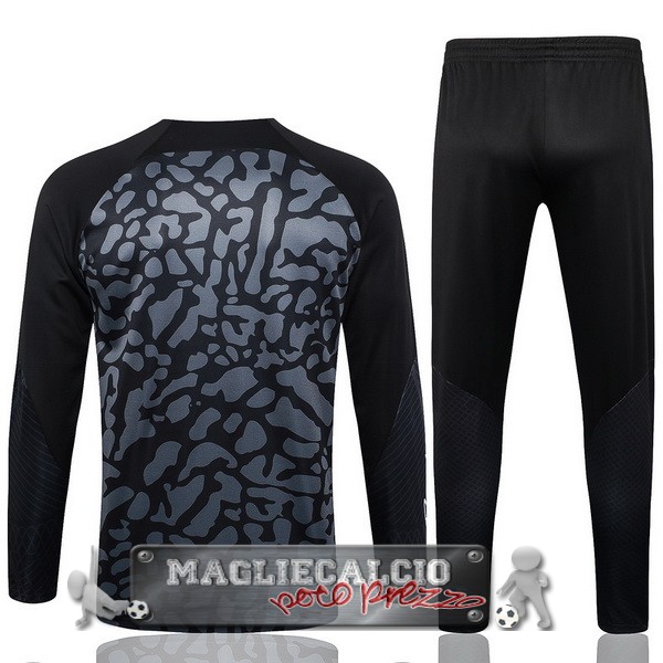 Paris Saint Germain Insieme Completo Verde Blu Bambino Giacca 2023-24 Grigio I Nero