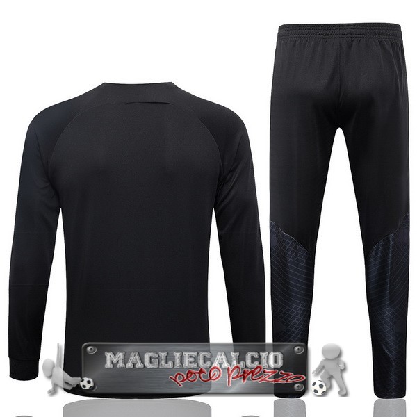Set Completo Ropa Deportiva Con Cremallera Larga Bambino Paris Saint Germain 2023-24 Nero
