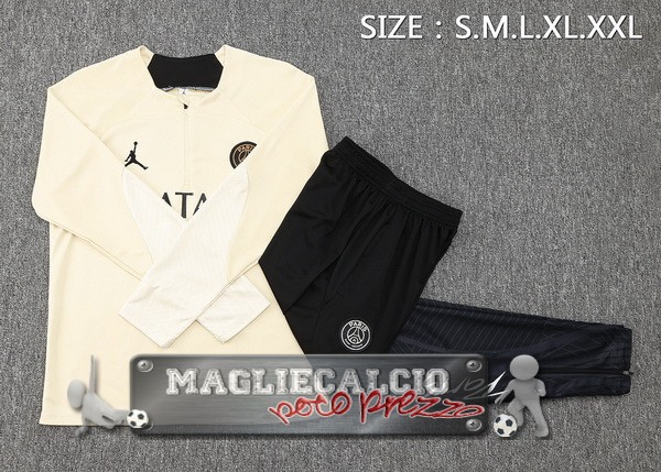 Set Completo Sudadera Giocatori Formazione Paris Saint Germain 2023-24 Giallo Nero