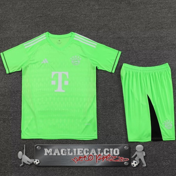 Thailandia Maglia Calcio Set Completo Uomo Bayern Monaco Portiere 2023-24 Verde