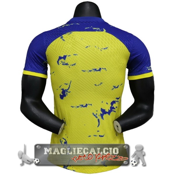 Thailandia Speciale Giocatori Maglia Calcio Al Nassr 2023 2024 Giallo Blu