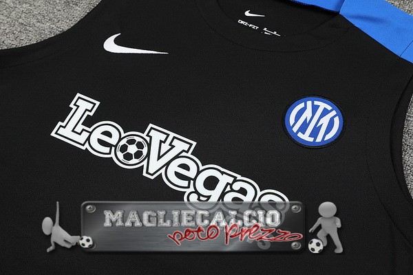 Formazione Senza Maniche Set Completo Inter Milan 2024-25 Negro Azul