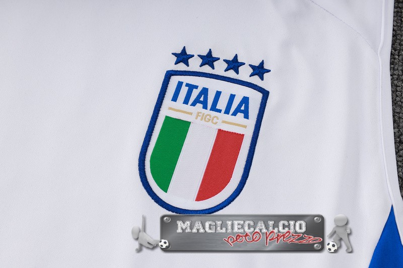 Formazione Senza Maniche Set Completo Italia 2024 Blanco Azul Marino