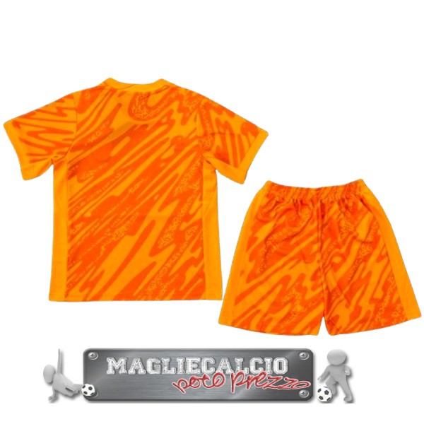 Inglaterra Set Completo Bambino Maglia Calcio Portero 2024 Naranja