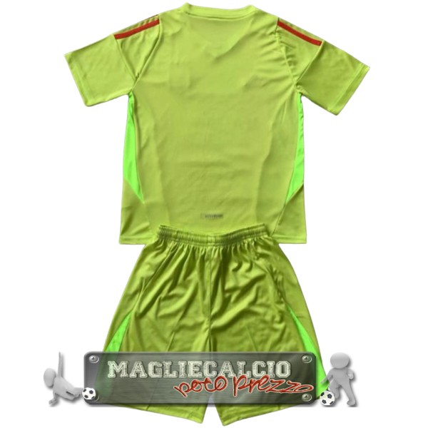 Italia Set Completo Bambino Maglia Calcio Portero 2024 Amarillo