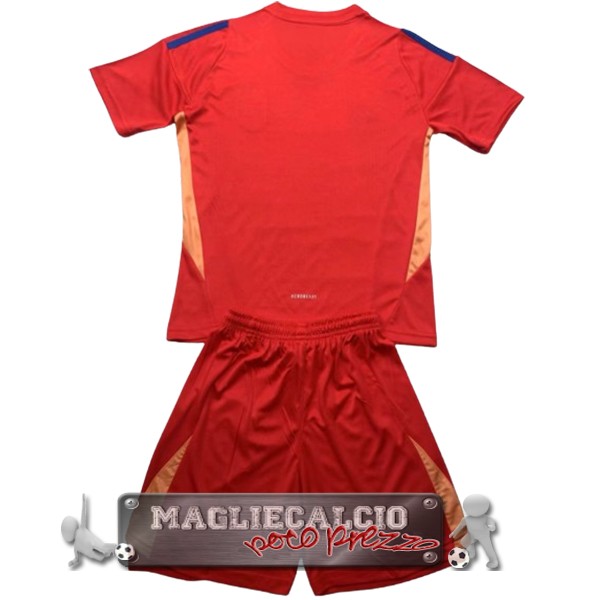 Italia Set Completo Bambino Maglia Calcio Portero 2024 Rojo