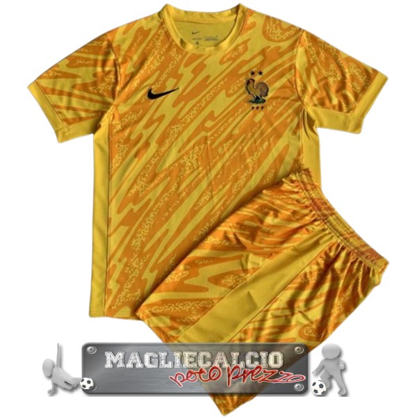 Maglia Calcio Set Completo Uomo Francia Portiere 2024 Amarillo