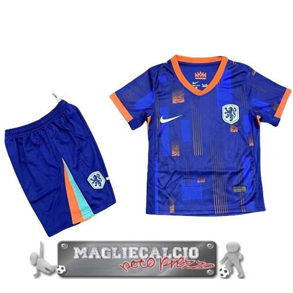 Paesi Bassis Set Completo Bambino Maglia Calcio Away 2024