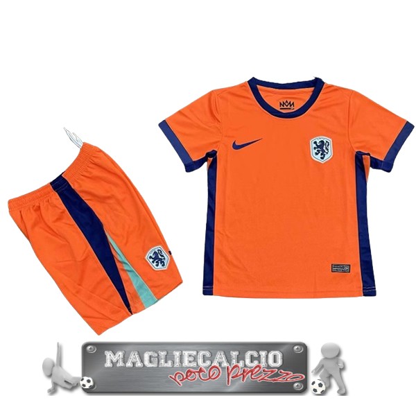 Paesi Bassis Set Completo Bambino Maglia Calcio Home 2024