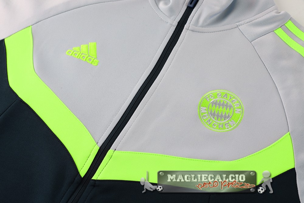 Set Completo Giacca Lunga Zip Bayern Monaco 2023-24 Gris Purpura