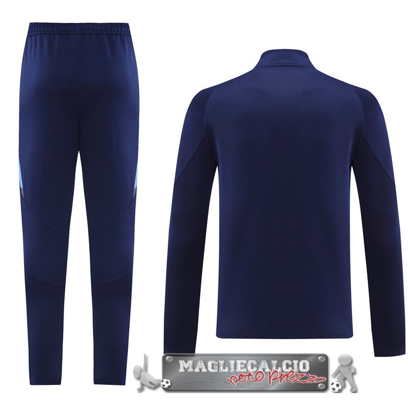 Set Completo Giacca Lunga Zip Italia 2024 Azul Marino