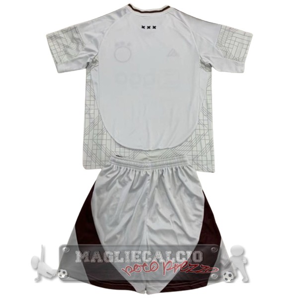 Ajax Set Completo Bambino Maglia Calcio concetto 2024 2025 Grigio