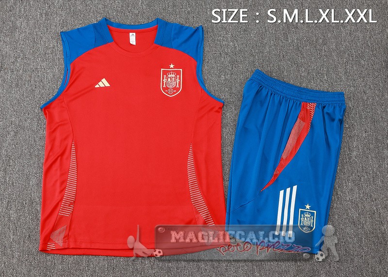 Formazione Senza Maniche Set Completo Argentina 2024 Rosso Blu