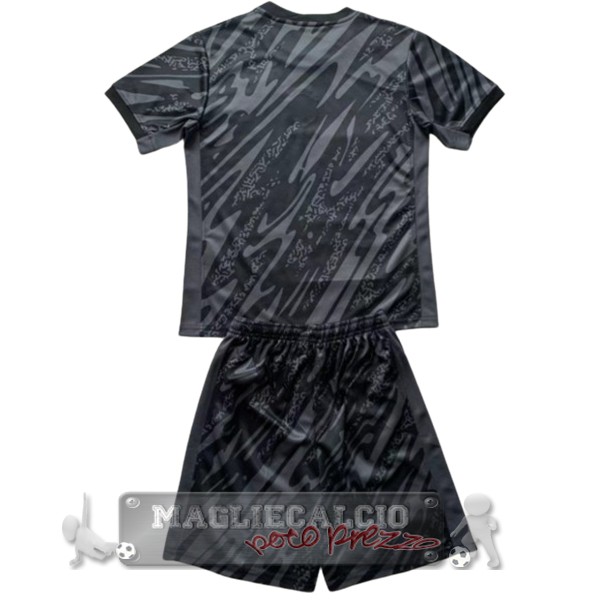 Maglia Calcio Set Completo Uomo Bambino Brasile Portiere 2024 Nero