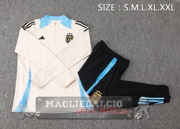 Set Completo Sudadera Formazione Argentina 2024 Giallo Blu