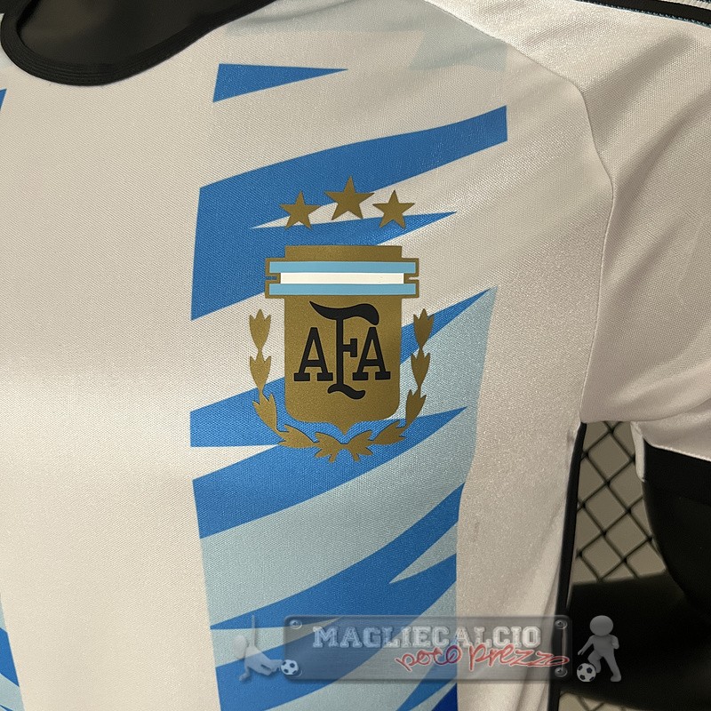 Thailandia speciale Giocatori Maglia Calcio Argentina 2024 Bianco Blu