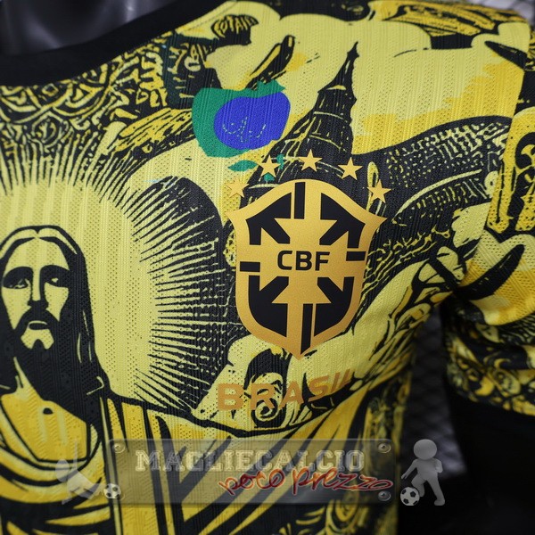 Thailandia speciale Giocatori Maglia Calcio Brasile 2024 Giallo