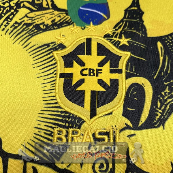Thailandia speciale Maglia Calcio Brasile 2024 Giallo