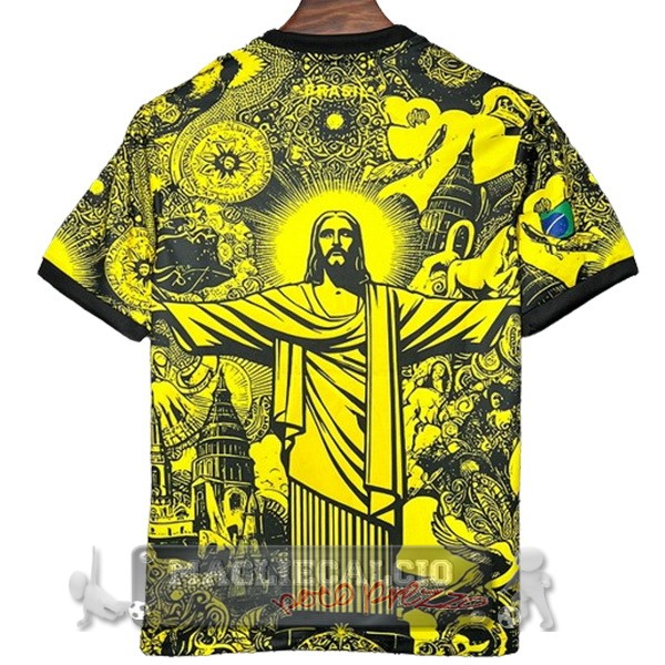 Thailandia speciale Maglia Calcio Brasile 2024 Giallo