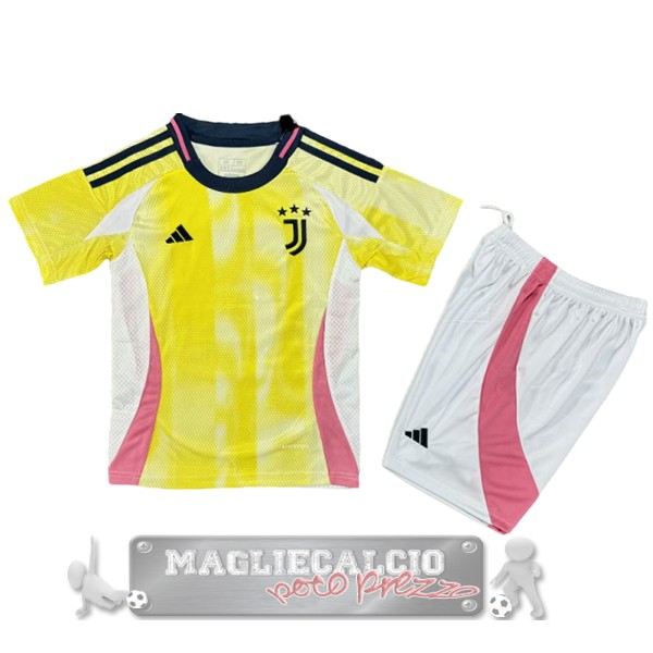 Away Conjunto De Bambino Juventus 2024 2025 Giallo Bianco