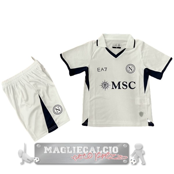 Away Conjunto De Bambino Napoli 2024 2025 Bianco
