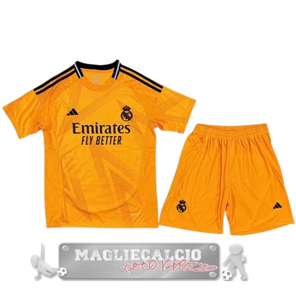 Away Conjunto De Uomo Real Madrid 2024 2025 Arancione