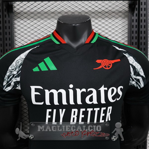 Away Giocatori Maglia Arsenal 2024 2025 Nero