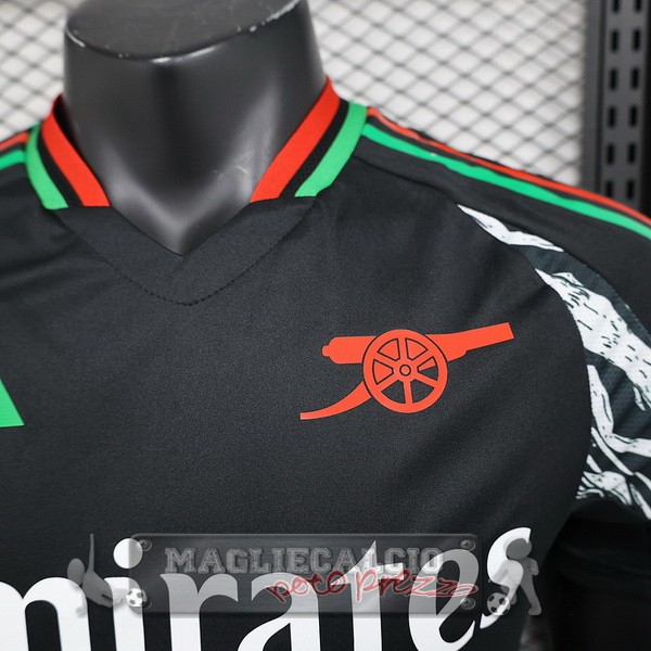 Away Giocatori Maglia Arsenal 2024 2025 Nero