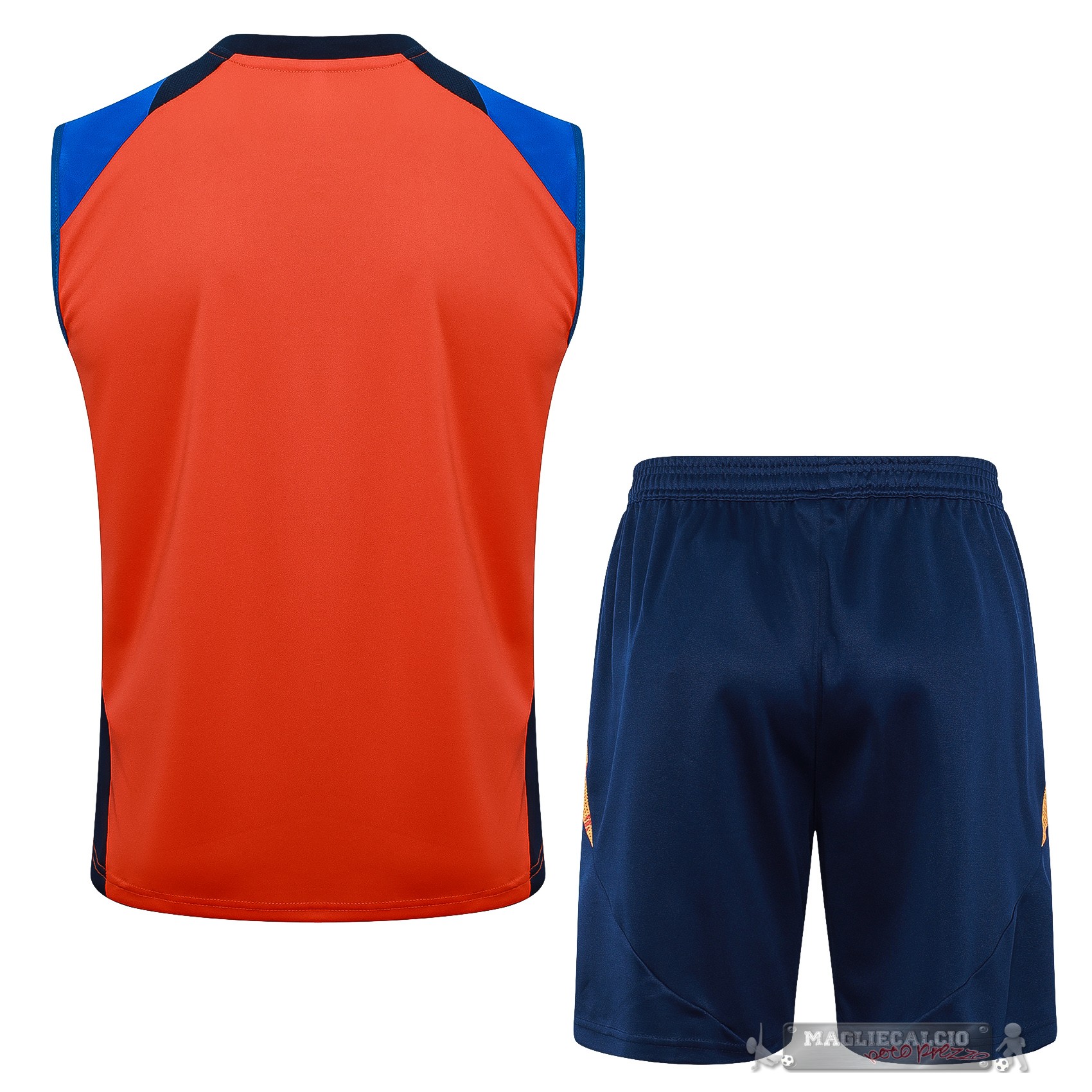 Formazione Senza Maniche Set Completo Juventus 2024 2025 Arancione Blu