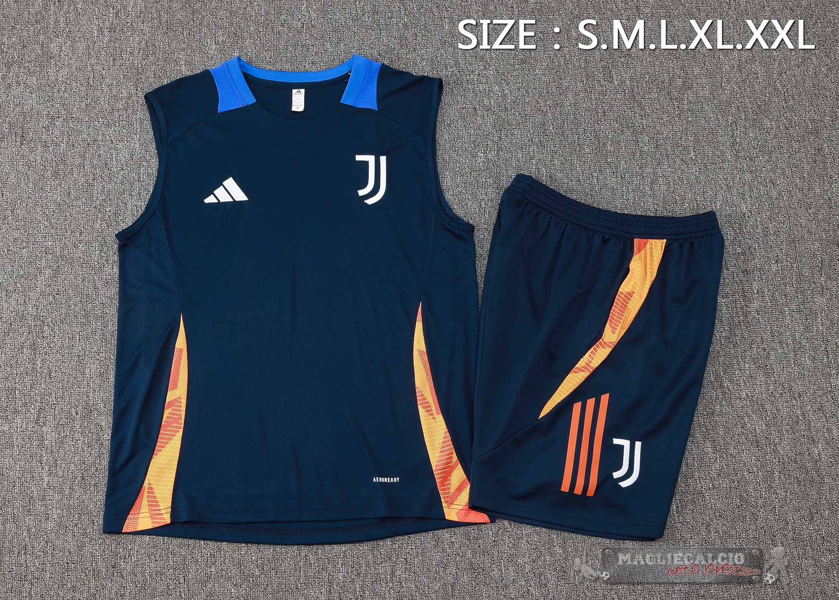 Formazione Senza Maniche Set Completo Juventus 2024 2025 Blu Navy
