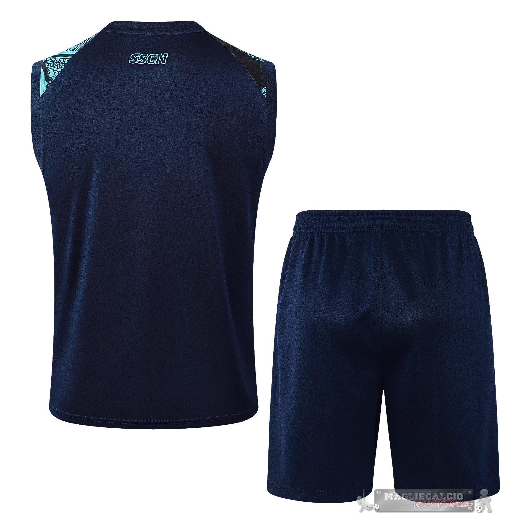 Formazione Senza Maniche Set Completo Napoli 2024 2025 I Blu