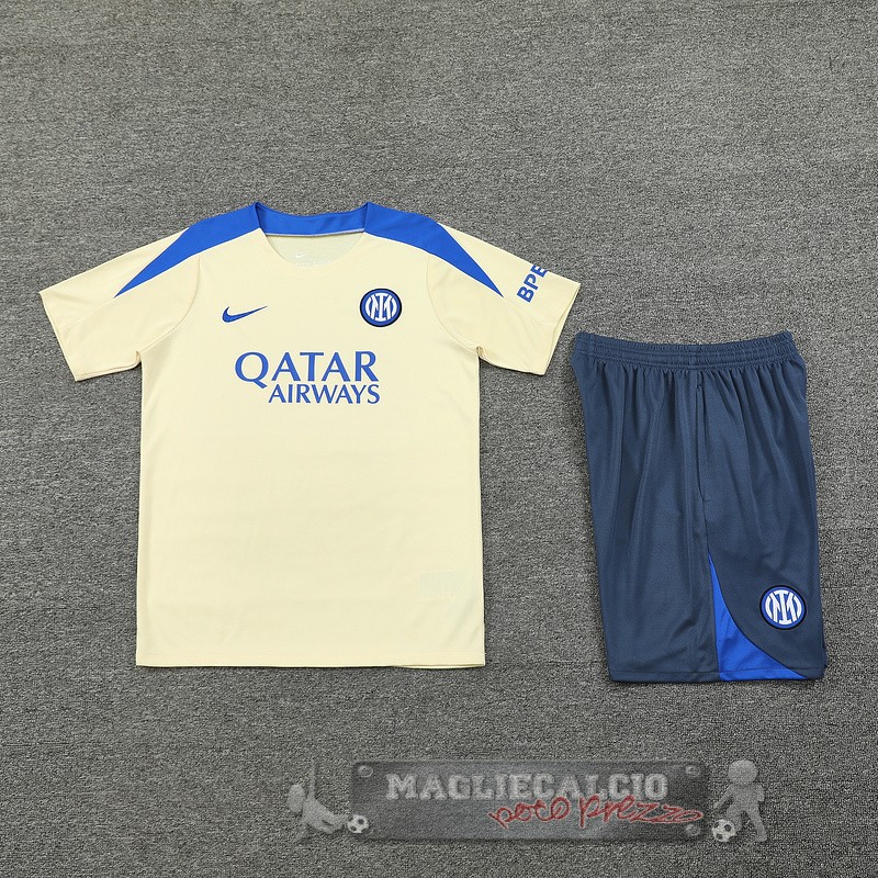 Formazione Set Completo Inter Milan 2024 2025 Giallo Grigio