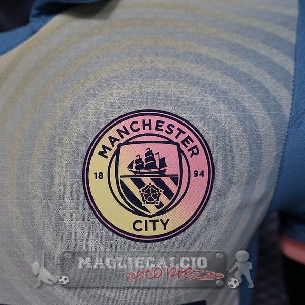 Fourth Giocatori Maglia Manchester City 2024 2025 Giallo