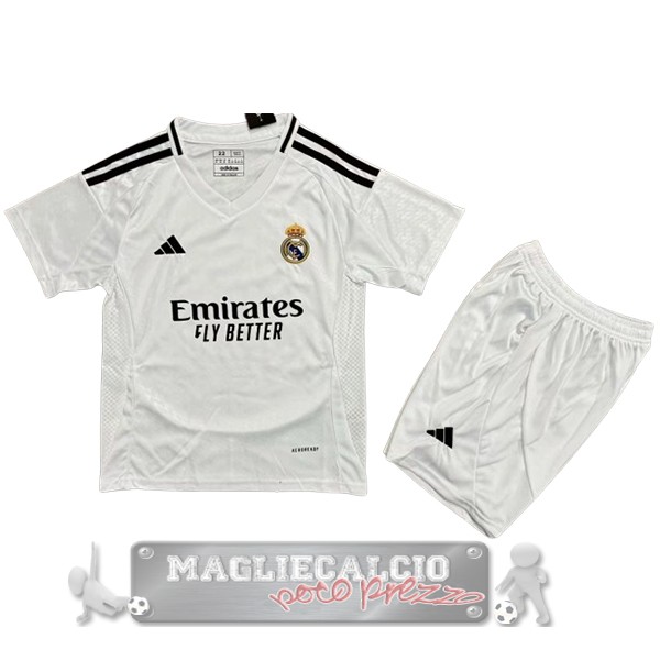 Home Conjunto De Bambino Real Madrid 2024 2025 Bianco