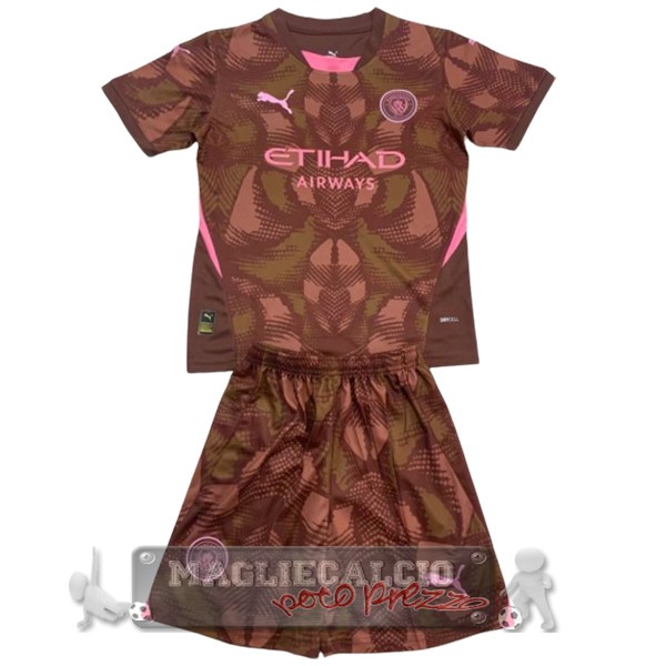 Portiere Conjunto De Bambino Manchester City 2024 2025 Borgogna