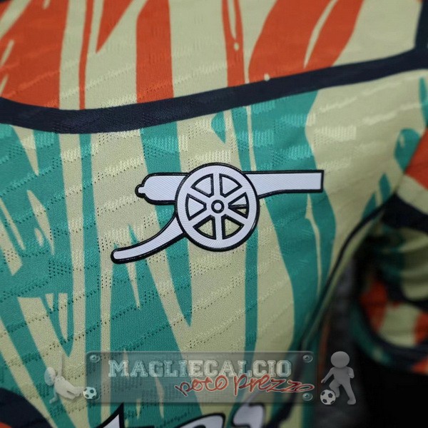 Pre partita Giocatori Maglia Arsenal 2024 2025 Arancione