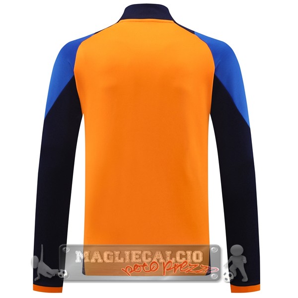 Set Completo Lunga Zip Giacca Juventus 2024 2025 Arancione Blu