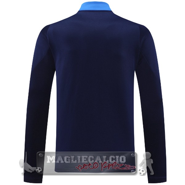 Set Completo Lunga Zip Giacca Juventus 2024 2025 Blu Navy Arancione