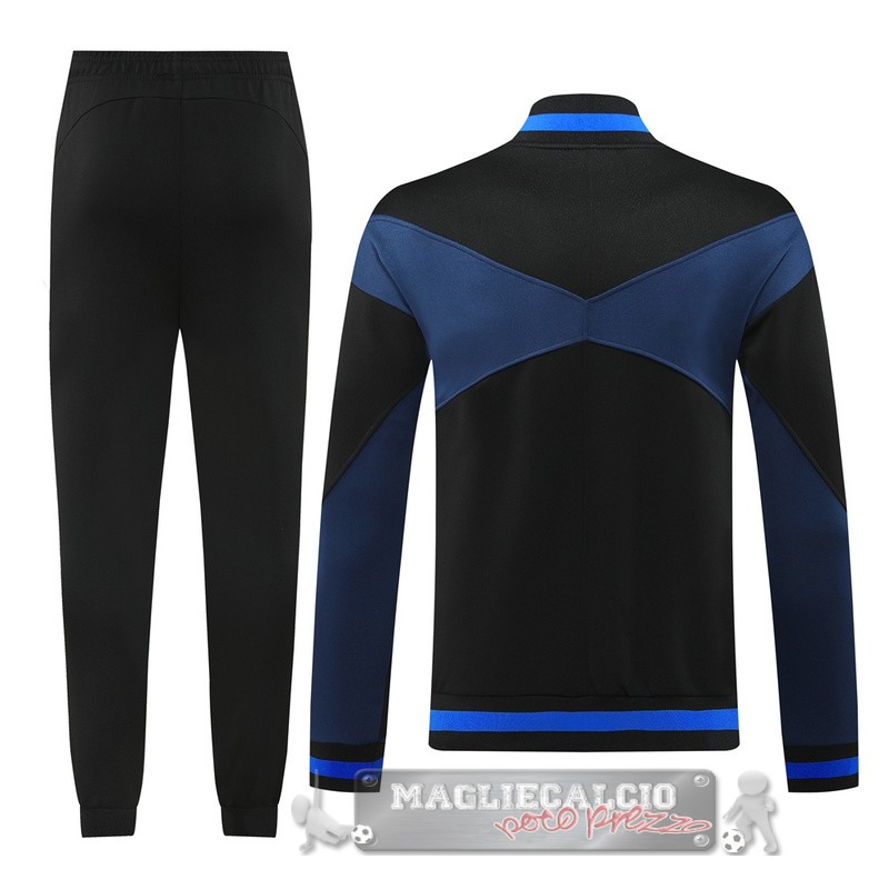 Set Completo Set Completo Lunga Zip Giacca Inter Milan 2024 2025 Blu Nero