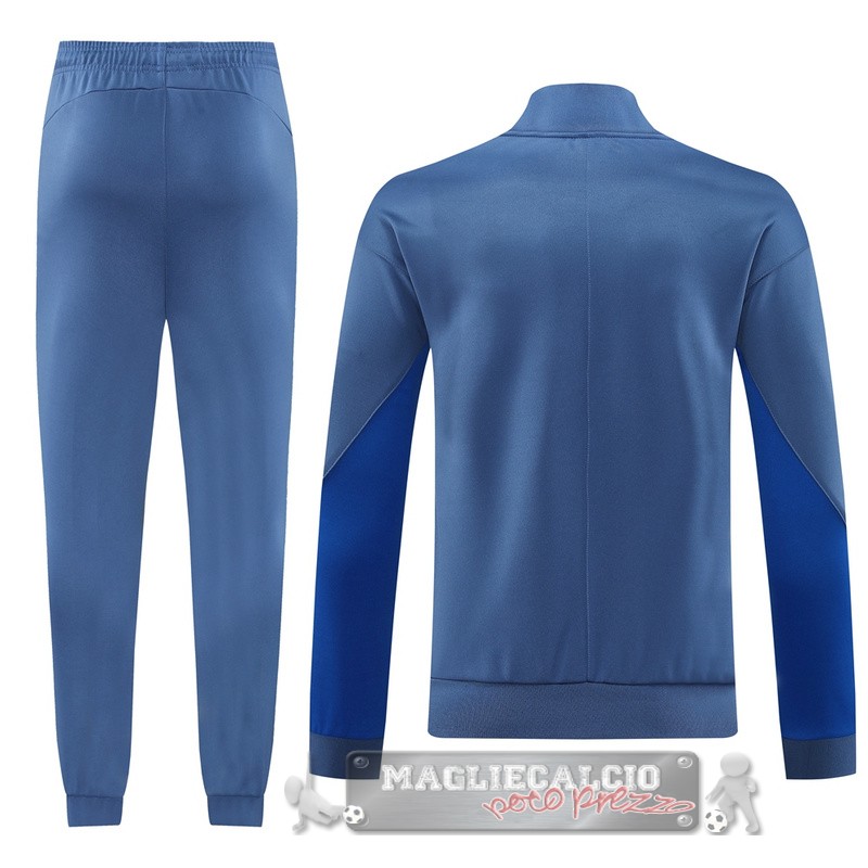 Set Completo Set Completo Lunga Zip Giacca Inter Milan 2024 2025 Grigio Blu