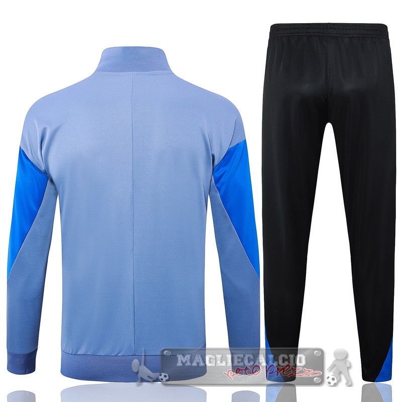 Set Completo Set Completo Lunga Zip Giacca Inter Milan 2024 2025 Grigio Blu