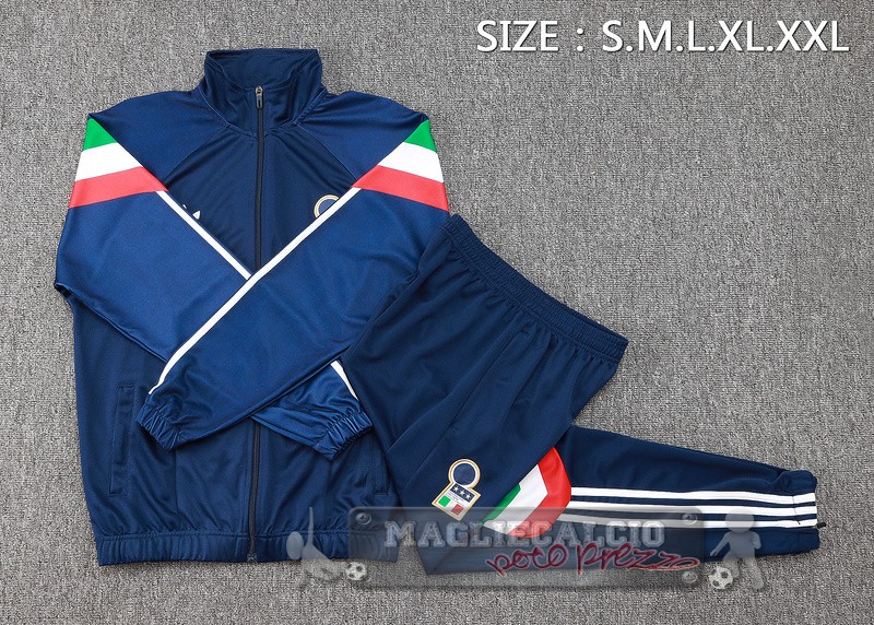 Set Completo Set Completo Lunga Zip Giacca Italia 2024 Blu II Navy