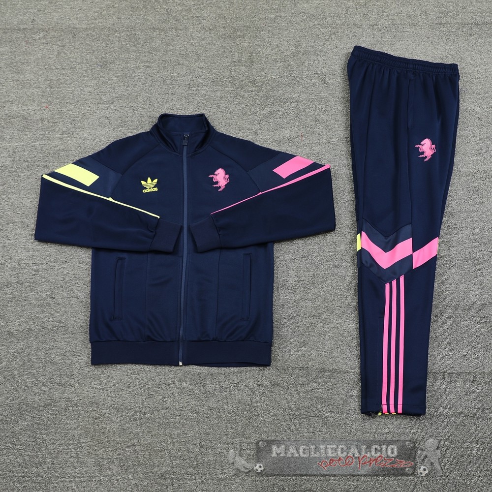 Set Completo Set Completo Lunga Zip Giacca Juventus 2024 2025 Blu Navy Rosa