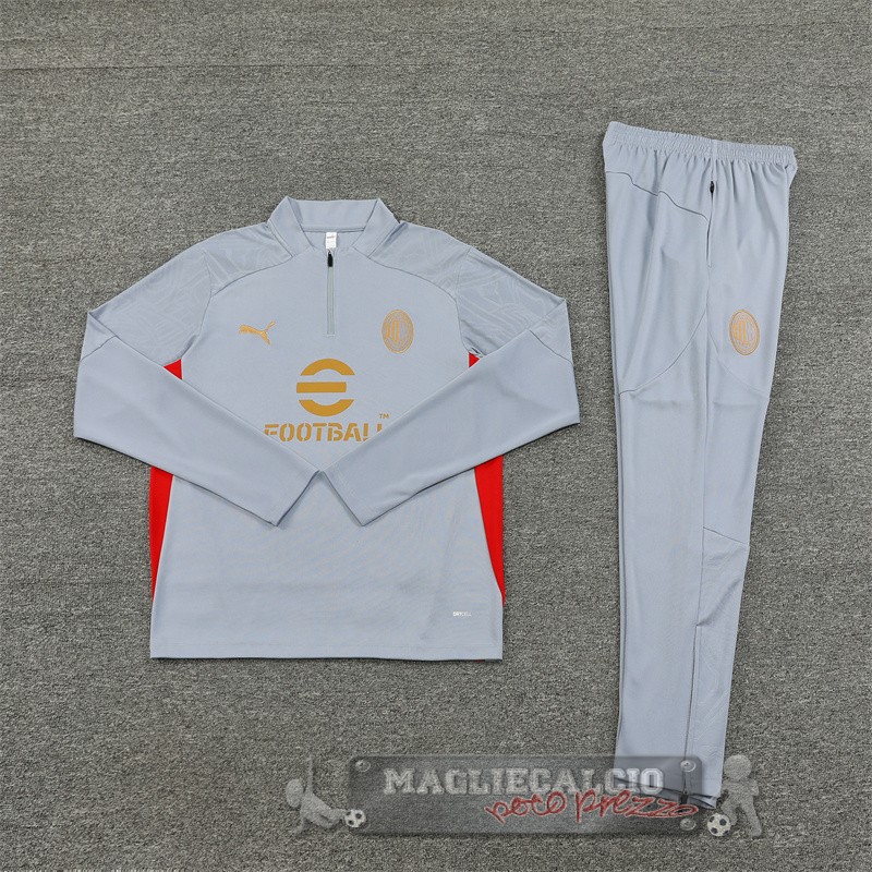 Set Completo Sudadera Formazione AC Milan 2024 2025 Grigio