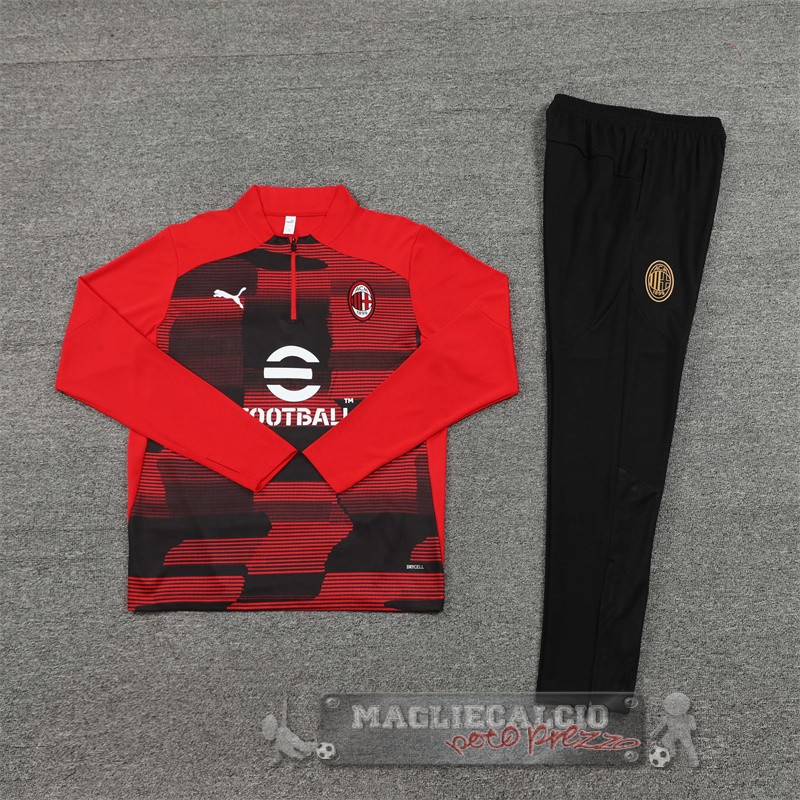 Set Completo Sudadera Formazione AC Milan 2024 2025 Rosso Nero