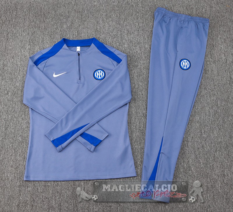 Set Completo Sudadera Formazione Inter Milan 2024 2025 Blu I Luce