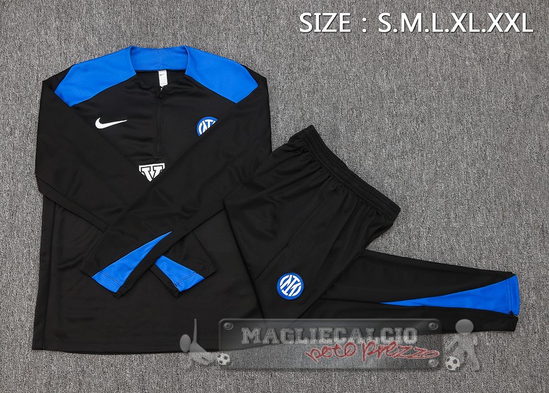 Set Completo Sudadera Formazione Inter Milan 2024 2025 Nero Blu