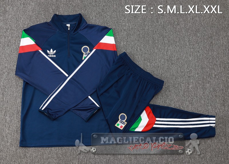 Set Completo Sudadera Formazione Italia 2024 Blu I Navy
