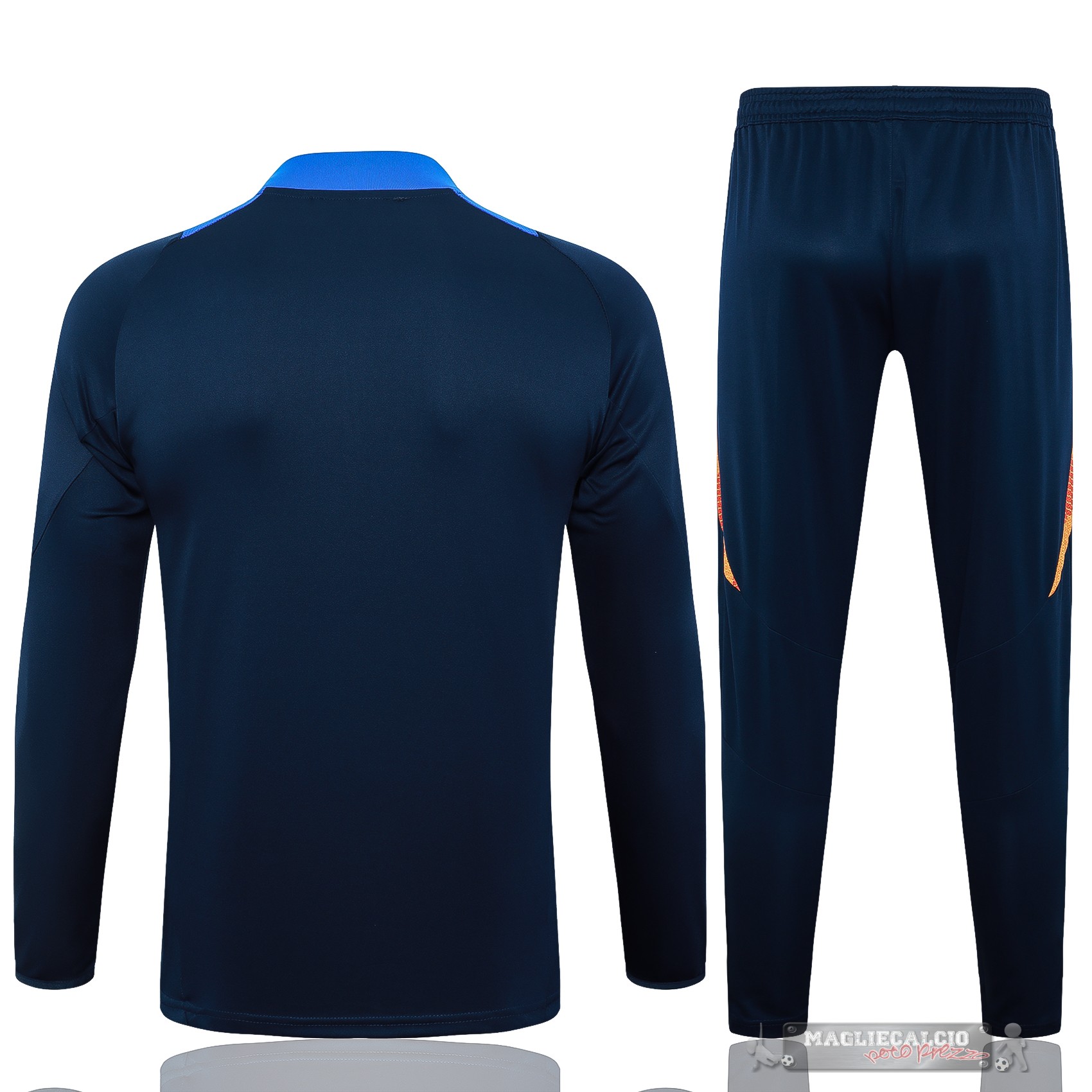 Set Completo Sudadera Formazione Juventus 2024 2025 Blu Navy Arancione